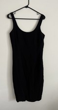 Tahari Womens 10 Black Ponte Knit Sleeveless Pencil Straight Dress