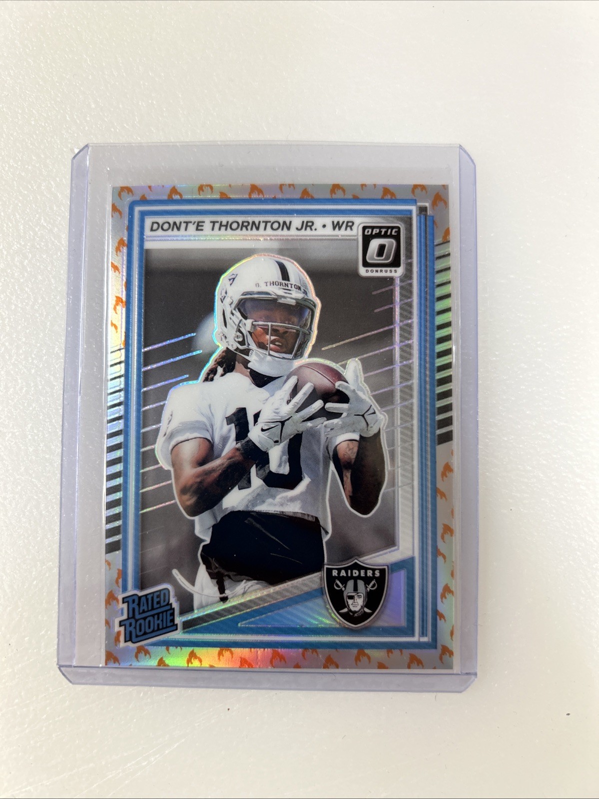 2025 Panini Donruss Optic - Dont'e Thornton Jr. Fire Emoji SP #279 (RC)