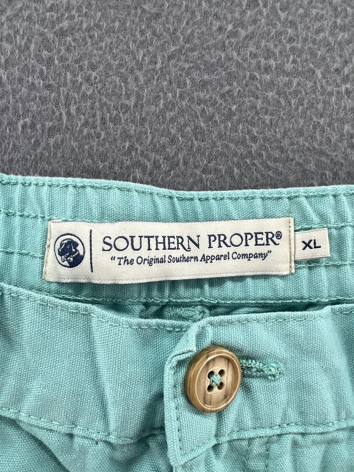 Pantalones Cortos Southern Proper Para Hombres XL Verde PC Cortos Informales Verano Chino Bolsillo Algodón Foto 4 de 4