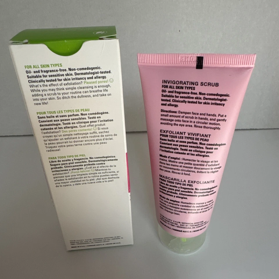 Exfoliante exfoliante vigorizante MARY KAY EFECTOS BOTÁNICOS 3 OZ cuidado de la piel Foto 2 de 4