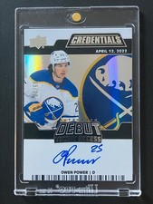 2022-23 Upper Deck Credentials Owen Power Debut Ticket Access RC Auto /99