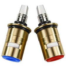 Upgraded 1-099XKJKABNF & 1-100XKJKABNF Ceramic 1/4-Turn Cold & Hot Yellow