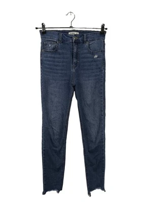 PULL & BEAR Jeans taille haute Dames Jeans T EU 36 bleu style mode des rues - Photo 1/4