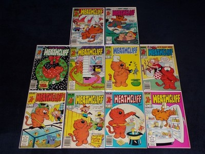 HEATHCLIFF 1 2 4 5 6 7 8 42 45 52 LOT 1985 SERIES MARVEL COMICS MISSING 12 56