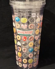 Krispy Kreme Doughnuts Donut Whirley 16oz Double Walled Travel Tumbler