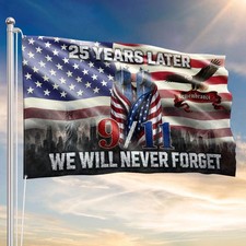 Patriot Day 2026 Flag, 25th Anniversary 9/11 Memorial Banner
