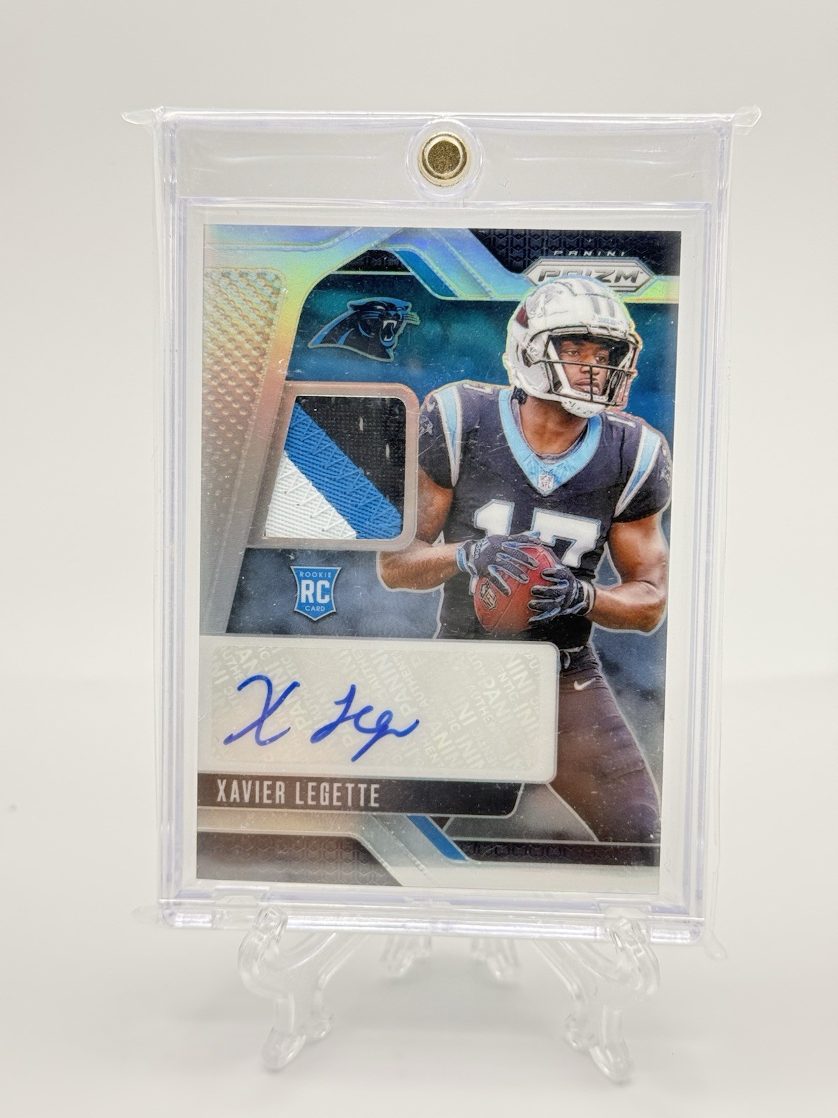 2024 Prizm Xavier Legette Rookie Patch Auto RPA /99 3 Color Patch