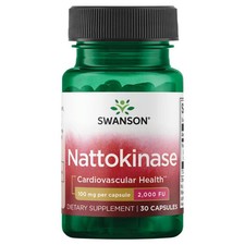 Swanson Nattokinase 2,000 Fibrinolytic Units FU 30 Capsules