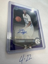 Isaiah Denis 2025-26 Bowman Chrome U 1st Bowman Rookie Purple Autograph /250 UNC