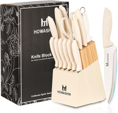 HENCKELS Statement Premium Quality 15-Piece Set with Block Natural Razor-Sharp
