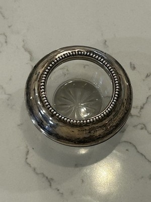 VINTAGE STERLING SILVER RIM SALT CELLAR BY FRANK M WHITING | eBay