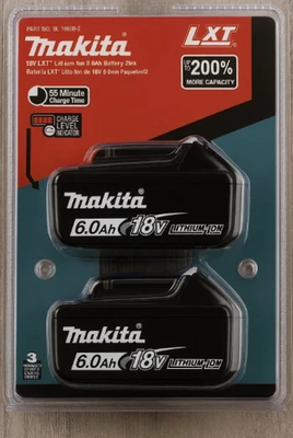 #ad Makita BL1860B 2 18V 6.0Ah LXT Li Ion Battery Pack Genuine 2 Pack $118.00