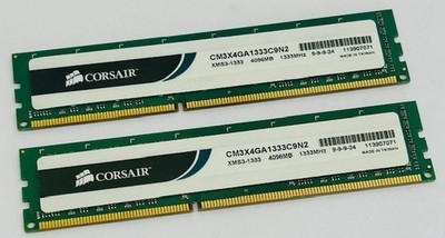 8GB (2 x 4GB) Corsair CM3X4AB1333C9N2 PC3-10600U 1333MHz DDR3 Computerspeicher