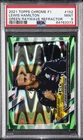 2021 TOPPS CHROME FORMULA 1 GREEN RAYWAVE REFRACTOR LEWIS HAMILTON 4/99 PSA 9