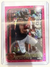 2025 Topps Chrome #334 Luther Burden III Hot Pink X-Fractor