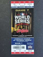 2016 World Series Chicago Cubs Cleveland Indians Game 7 Ticket