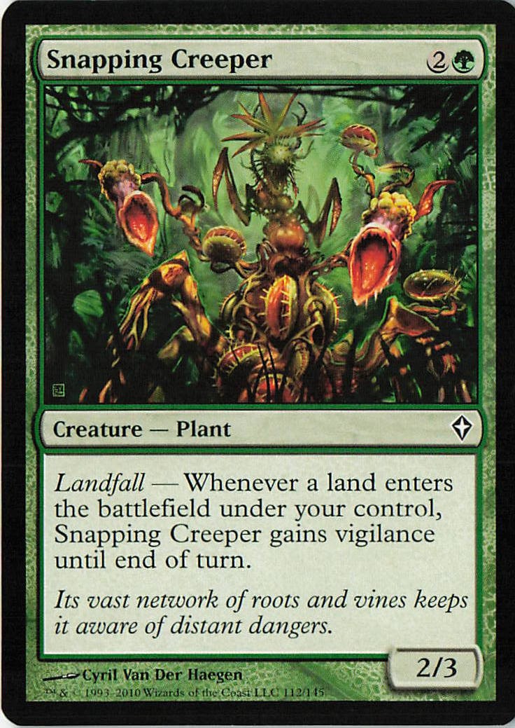 Worldwake #112 Snapping Creeper Common Near Mint or Better