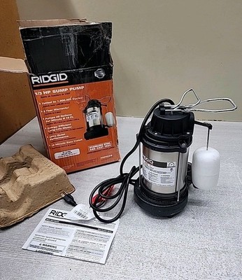  RIDGID 70058-RHD1  1/3 HP Stainless Steel And Cast Iron Dual Suction Sump Pump 