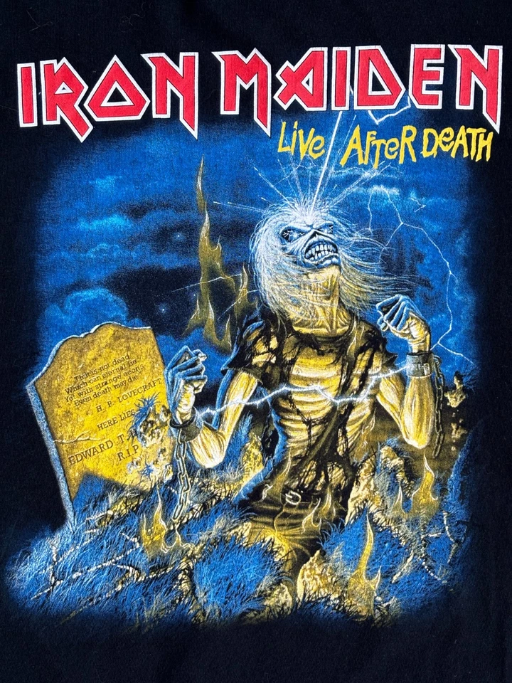 Camiseta Iron Maiden Live After Death Gildan diseño exclusivo mercancía para hombre 2XL Foto 4 de 4
