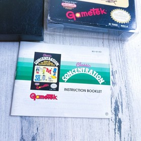 Classic Concentration Nintendo NES Complete In Box CIB