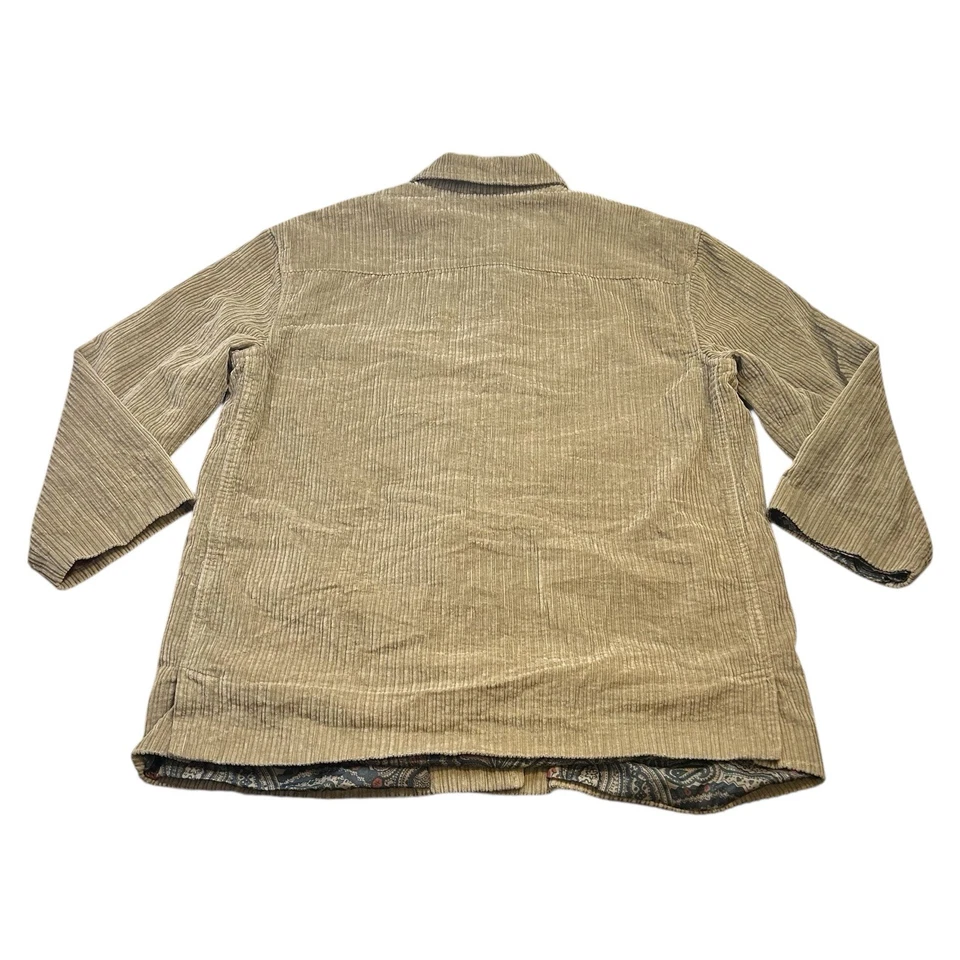 Vintage Corduroy Chore Jacket Paisley Lining Cottagecore Women’s 48 Inch Bust - Image 3 of 4