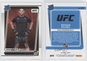 2022 Donruss UFC Rated Rookie Press Proof Purple Movsar Evloev #218 Rookie RC