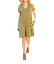 Mittoshop Counting On You T-Shirt Dress Olive