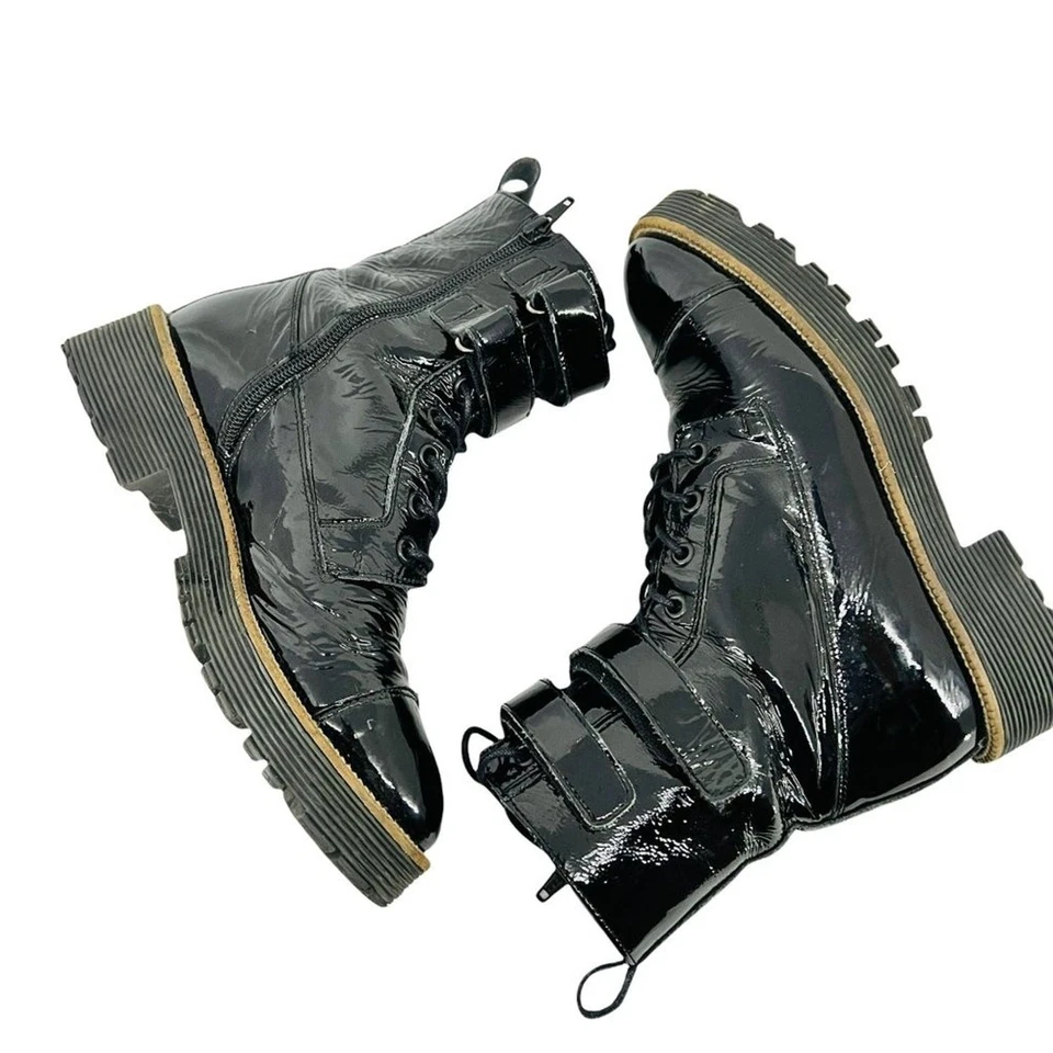 Shellys London Tyra Zip Moto Combat Biker Boot Womens Size 38 - Image 3 of 4