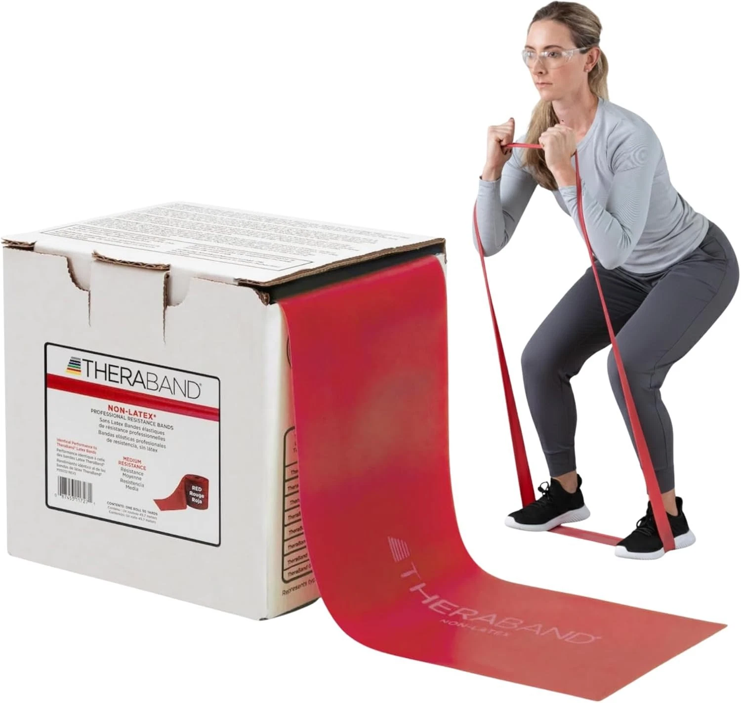 THERABAND Resistance Band, Gold, Max, 25-Yard Roll, Latex-Free, Elastic Band for