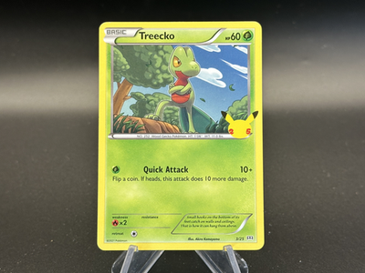 treecko pokemon card mcdonalds Treecko Holo McDonalds 25th Anniversary 3/25, NM Pokemon Card main image 1