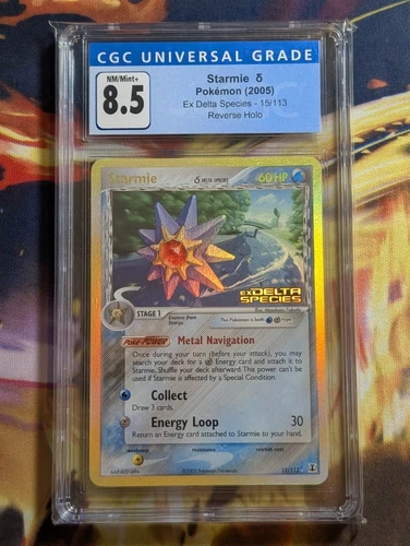 CGC 8.5 Starmie 15/113 Reverse Holo Rare EX Delta Species Pokemon Card