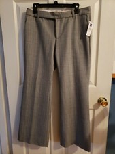 NWT Gap Stretch Modern Fit Flare Women's Light Gray Fully Lined Pants 12 ANK 68