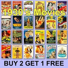 Poster Vintage Movie Posters 1930s 30s Film Poster Films HD Borderless Printing