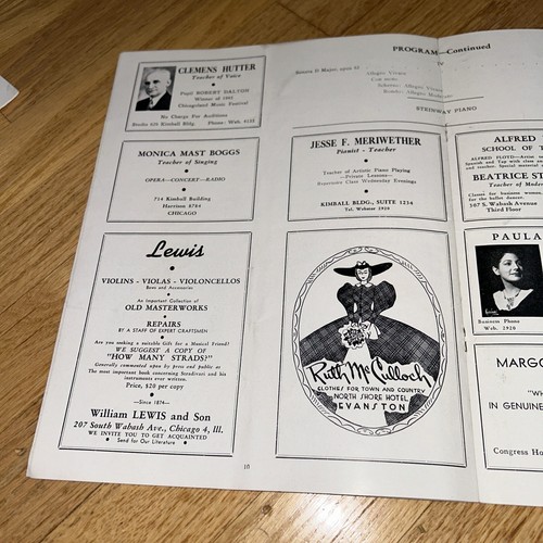 April 1946 - ARTUR SCHNABEL - CHICAGO Orchestra Hall Program + Article - Imagen 7 de 11