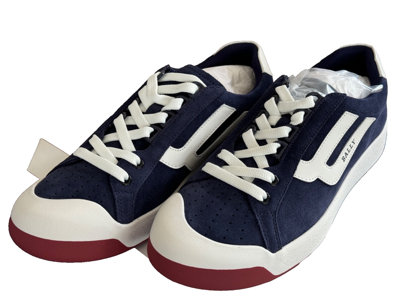 Bally New Competition Trainer Navy White Red Men Men\'s 11 D Shoes Sneakers Bally The New Competition leather sneakers - White - Men|6221257 main image 4