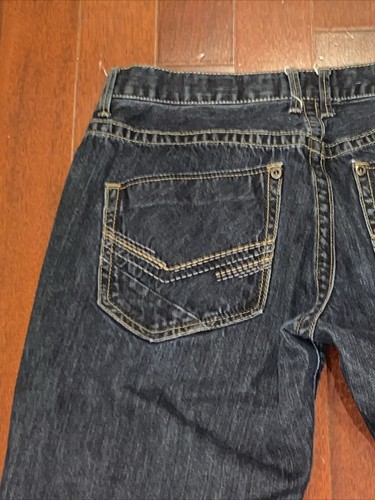 BKE Jake Straight Leg Dark Wash Jeans Mens 33L (waist 33”) 32 Inseam Button Fly - 第 11/15 張圖片