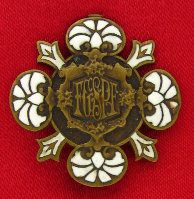 Vintage GYMNASTICS Pin ENAMEL FGSPF FEDERATION GYMNASTIQUE PATRONAGES French Pin