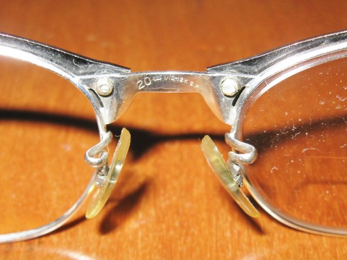 Vintage Cat Eye Glasses 4 Alum 1/10 12K GF RX Bifocals Ornate Frame w Case - Picture 7 of 12