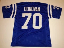 UNSIGNED CUSTOM Sewn Stitched Art Donovan Blue Jersey - M, L, XL, 2XL