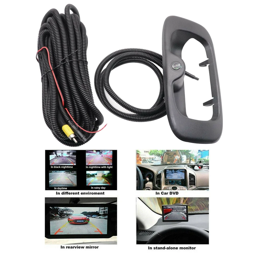 Tailgate Handle Backup Camera w/ wire for Chevy Silverado GMC Sierra 1999-2006  - Image 4 of 4