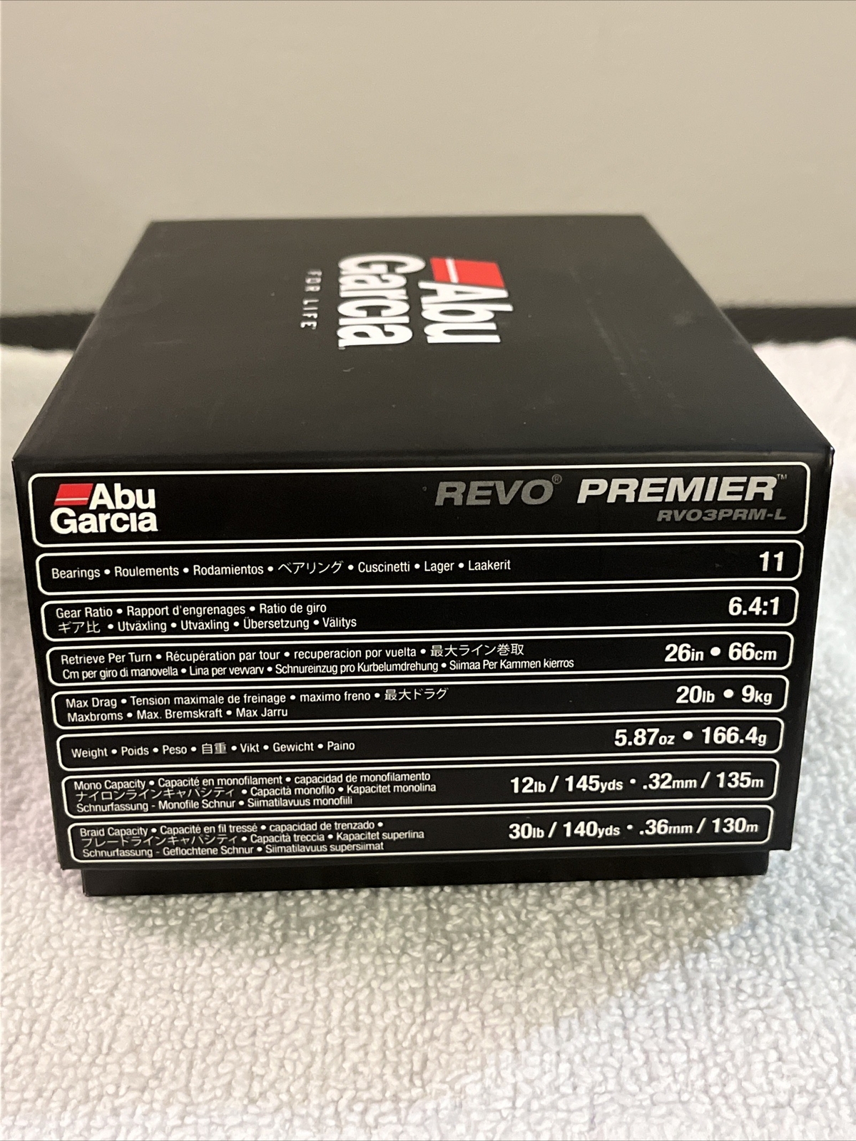 Abu Garcia REVO PREMIER Left Hand Low Profile Baitcasting Reel RVO3PRM-L