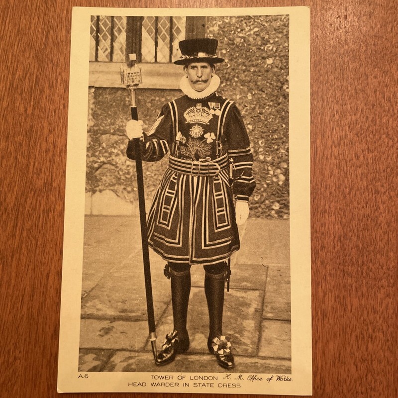 Harrison  & Sons postcard:  Head Warder
