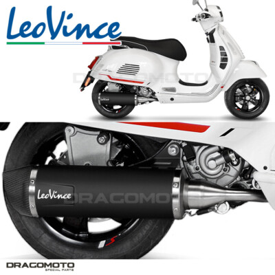 Vespa GTS 300 HPE ABS Super Tech 2021-2024 Komplettanlage Leovince Schwarz Ne...