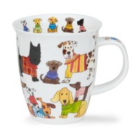 Dunoon Tasse Knitwits Dog Hunde 0,4L Kaffeebecher Nevis Fine Bone China Porzella