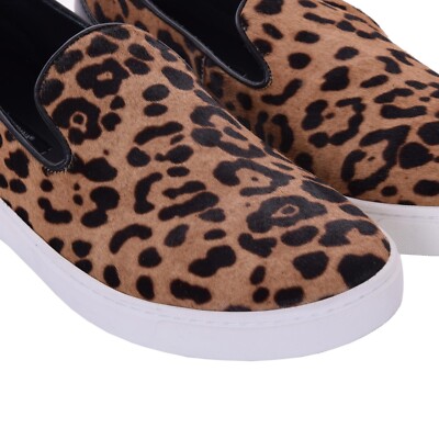 DOLCE & GABBANA Fur Slip-On Sneaker Sneakers LONDON Shoes Leopard Brown. DOLCE & GABBANA Fell Slip-On Sneaker Schuhe LONDON Leopard  main image 4