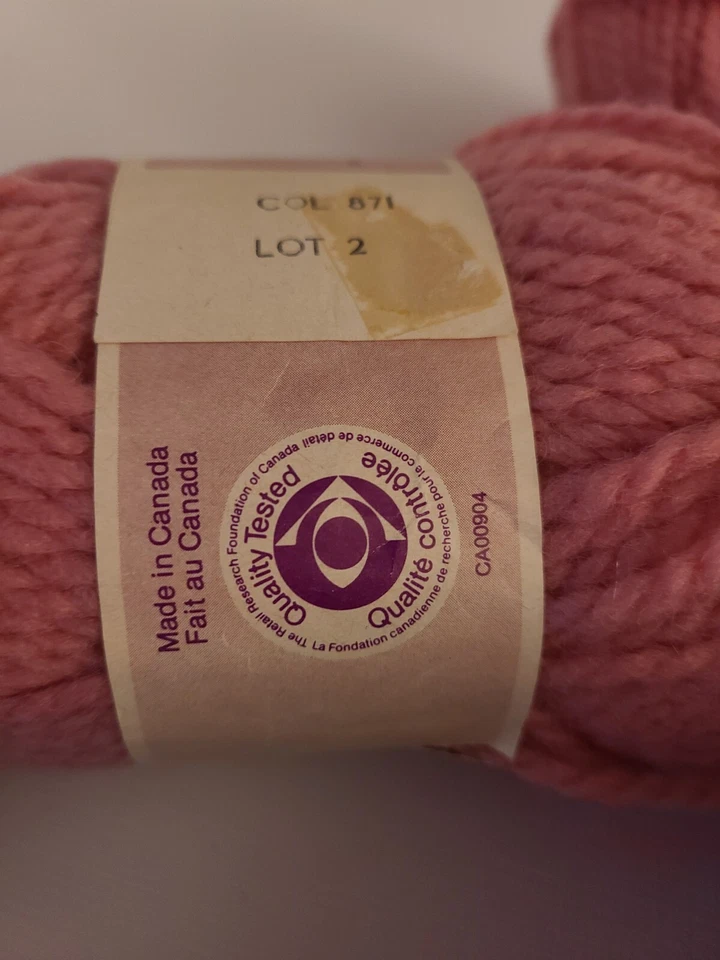 Lote de 3 madejas Bonimart estilo Shetland 50 g, rosa/salmón, 75 % acrílico 25 % lana Foto 3 de 4