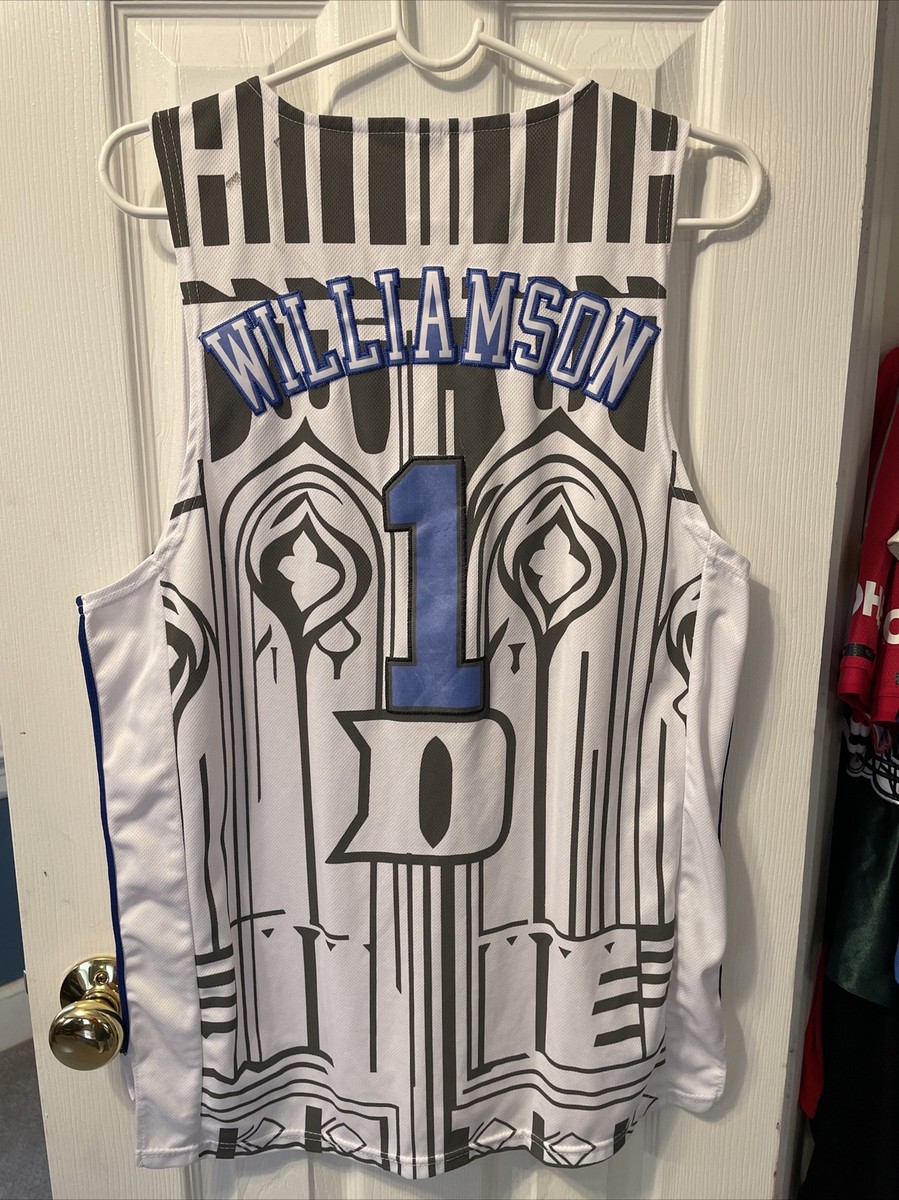 Zion Williamson Duke blue Devils basketball men's white jersey