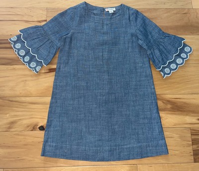 NWOT CREWCUTS GIRLS CHAMBRAY DRESS SIZE 5 LD6