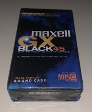 Maxell GX Black 45 Super High Quality Grade Hi-output VHSC
