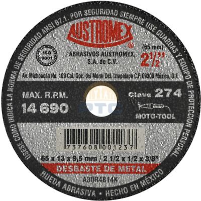 Austromex 274 WHEEL TYPE 1 2½X½X3 / 8 ''A30 desb METAL